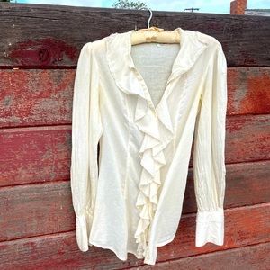Ivory long sleeve button down size S from kimchi & blue